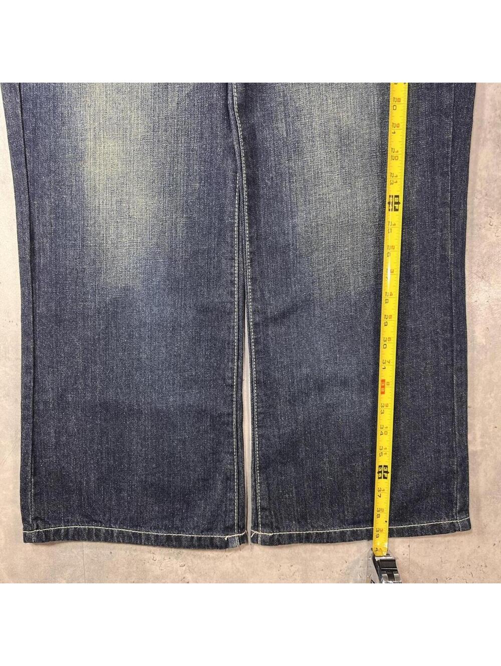 Y2K Dark Wash Marc Ecko Grunge Bootcut Skater Denim Jeans - Picture 8 of 8